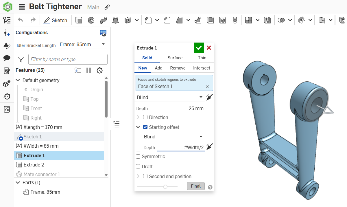 Variable Table Onshape Onshape Learning Center