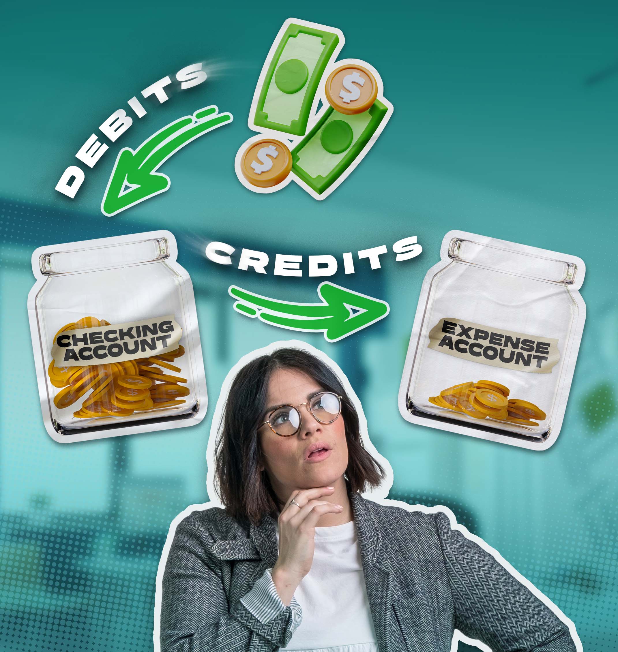 Woman confused about debits and credits